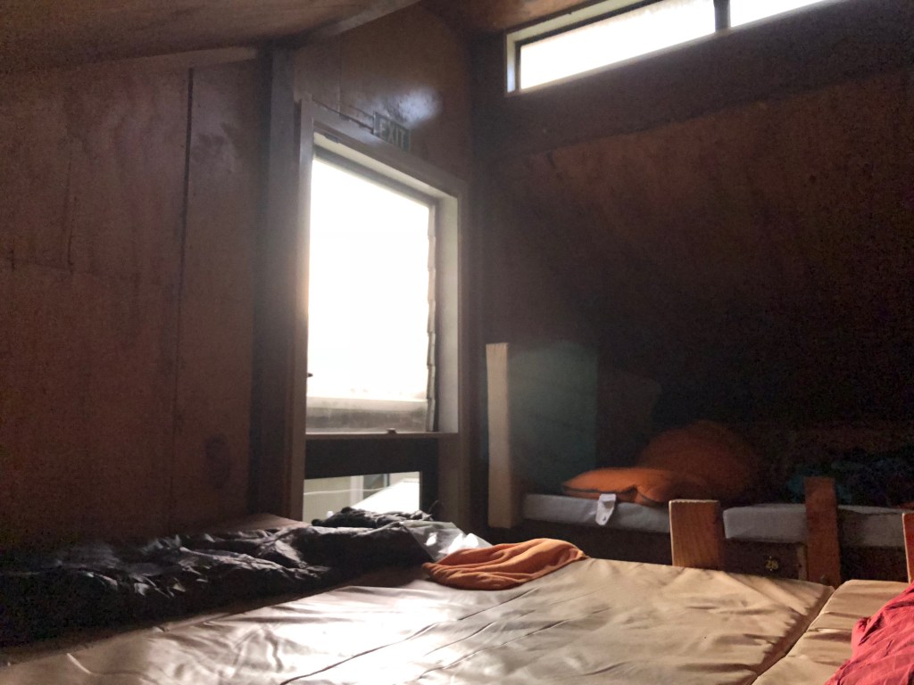 Lake Mackenzie hut sleeping bunks