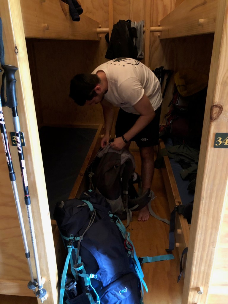 Bunk beds at Routeburn falls hut